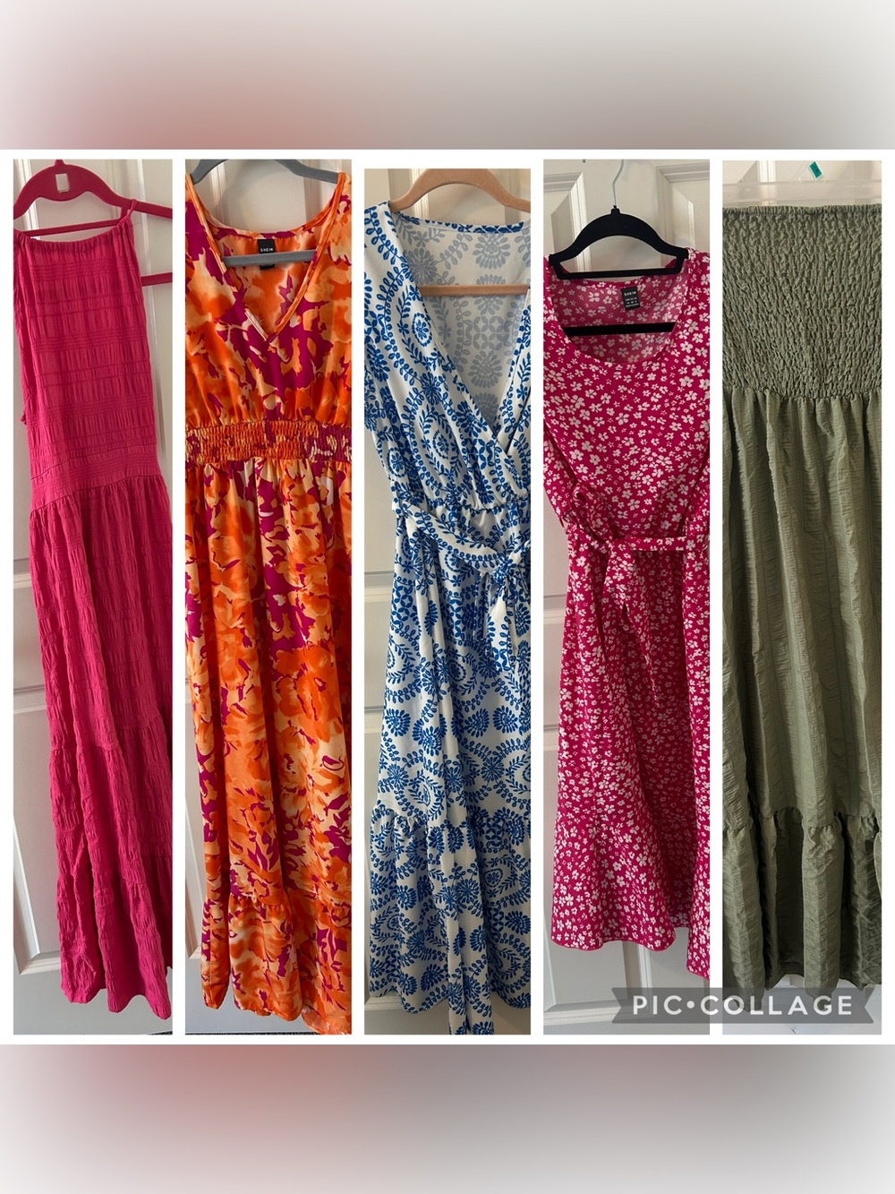 SHEIN Bundle Set of Five Maxi/Midi Dress Collection